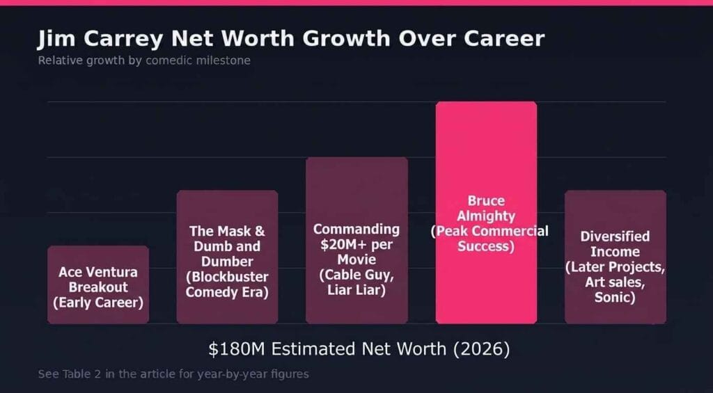 Jim Carrey Net Worth Progression